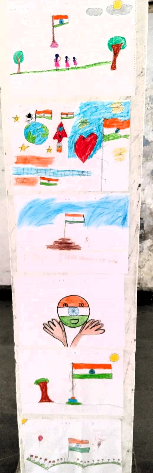 Beautiful and colourful Drawings done by the Society Children